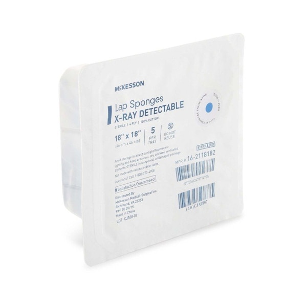 Mckesson Laparotomy Sponge, 18 x 18 Inch, 100PK - 16-2118182