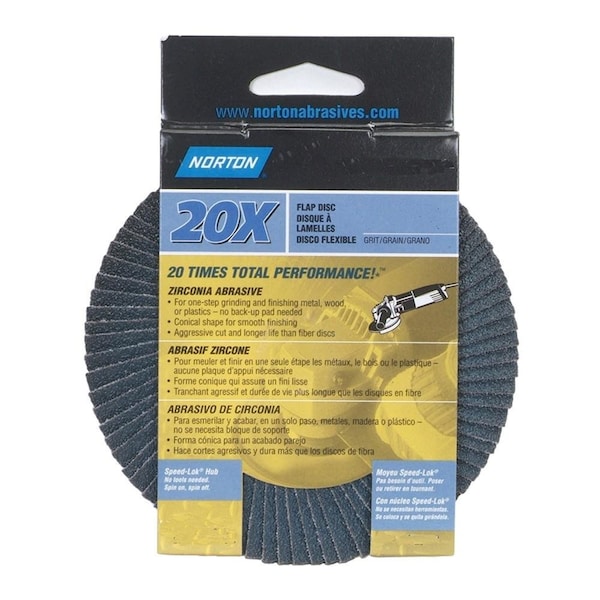 Disco de láminas Norton Co Merit 40-X R822 4-1/2x5/8-11 Charger Jumbo - 076607-03211