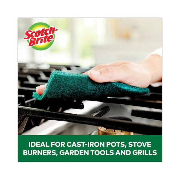 Scotch-Brite Heavy-Duty Scouring Pad, 3.8 x 6, Green, PK5, 5PK - 2265