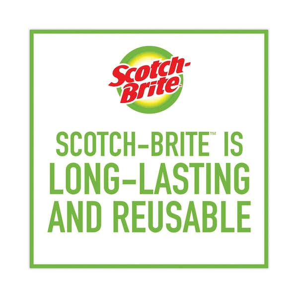 Scotch-Brite Heavy-Duty Scouring Pad, 3.8 x 6, Green, PK5, 5PK - 2265