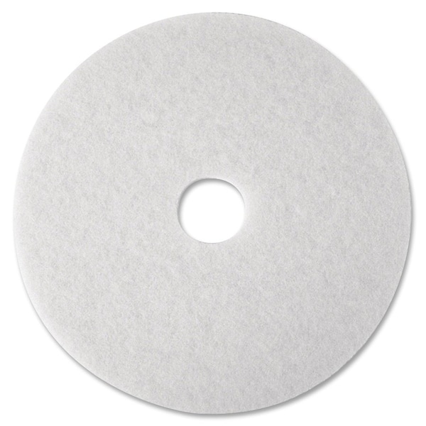 3M Super Polish Pad, Removes Scuff/Black Heel, 12" White, PK 5 - MMM08476