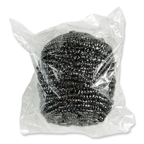 Boardwalk Stainless Steel Scrubber, 3.93 x 1.96, Silver, 72PK - BWKSCRUBBER