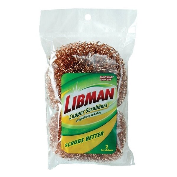 The Libman Co Libman Scrubber, Copper Abrasive, 6.38 in L, 3-1/4 in W - 73