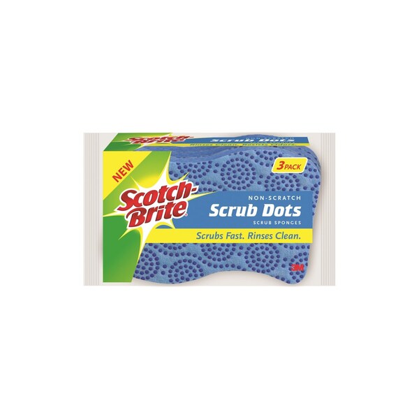 3M Scotch-Brite Non-Scratch Sponge For Multi-Purpose 2.6 in. L 3 pk - 20303-8