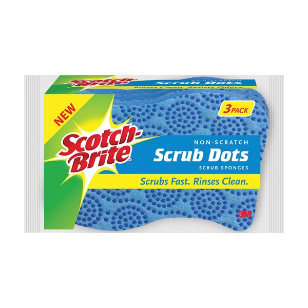 3M Scotch-Brite Non-Scratch Sponge For Multi-Purpose 2.6 in. L 3 pk - 20303-8