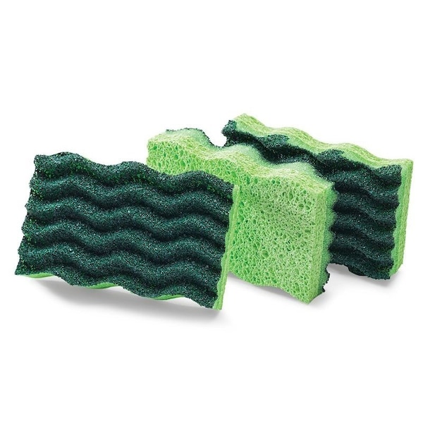 The Libman Co Libman Sponge, 4-1/2 in L, 3 in W, 1 in Thick, Green - 1077
