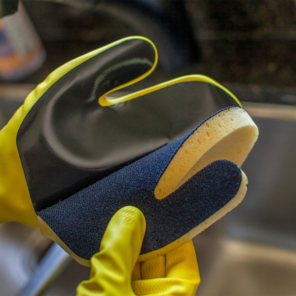 Popular Life Kleen Mitt Reticulated Sponge, Left Hand, OSFM - PL-MS-KMRS-1-LHGL