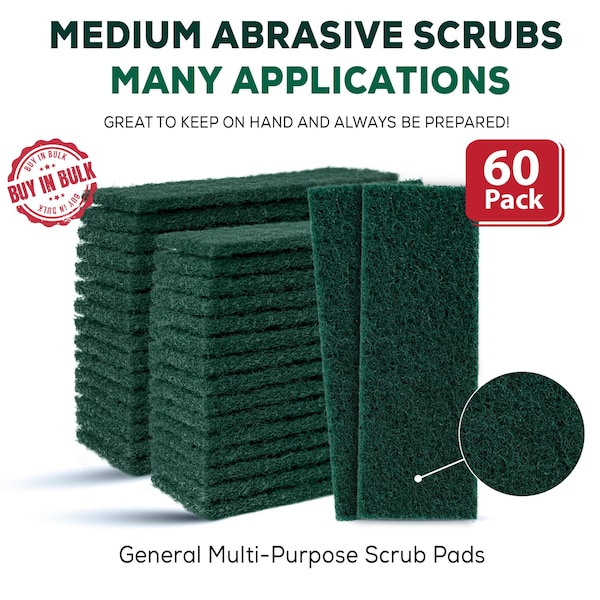 Kleen Handler 60 Pcs Slicer EZ Scrub Pads, Electric Blade Cleaner for Deli Slicing Machines & Mandolin Slicers - BLKH-ES-SSP-GR-60-1