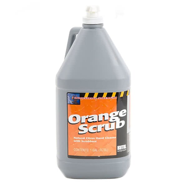 Henson Group Kutol Orange Scrub Heavy Duty w/natural scrubbers, 1 Gallon, Color Orange, 4PK - 4902
