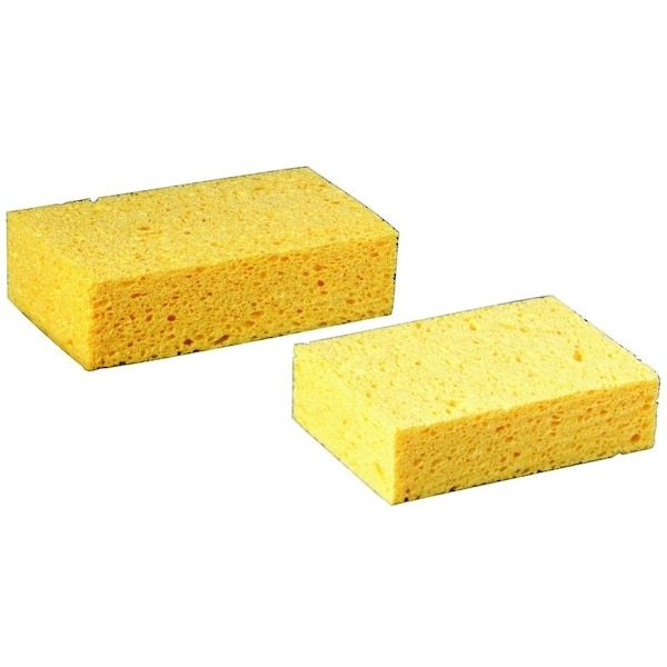 Scotch-Brite 3M Commercial Sponge, 712 in L, 438 in W, 206 mil Thick, Cellulose, Yellow - 7456-T