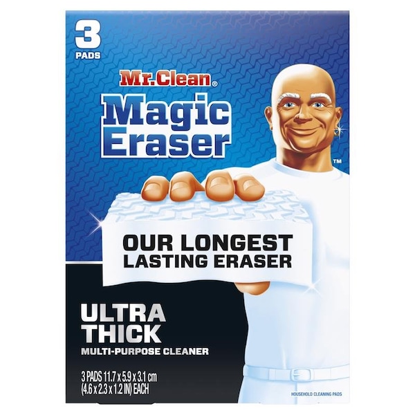 Mr. Clean Mr. Clean Ultra Thick Eraser Heavy Duty Cleaning Pad For All Purpose 4.6 in. L 3 pk - 80764629