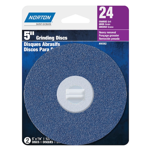 Disco de fibra Norton Co 5X7/8 24g/25 Discos - NR38563