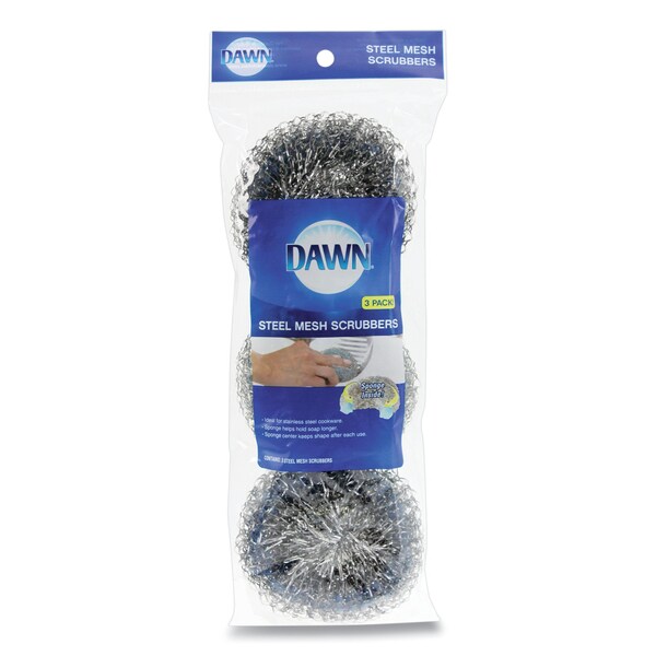 Dawn Ultra Steel Scrubbers, Gray/Silver, 3PK - 437777