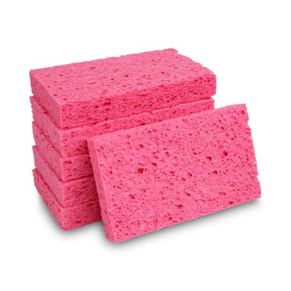 Pinpoint 3.6 x 6.5 in. Small Cellulose Sponge, Pink, 2PK - 24 Packs per Case - PI3744804