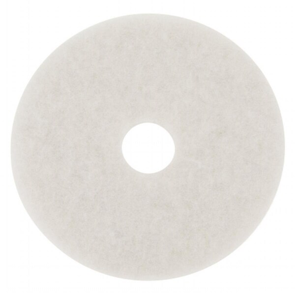 Pinpoint 14 in. Standard Diameter Polishing Floor Pads - White - 14in. - PI2965002
