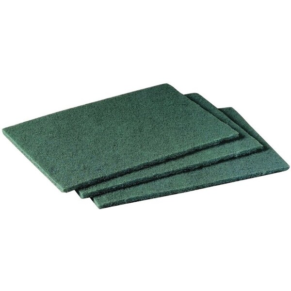 Scotch-Brite Scouring Pad, 9 in L, 6 in W, Green - 96