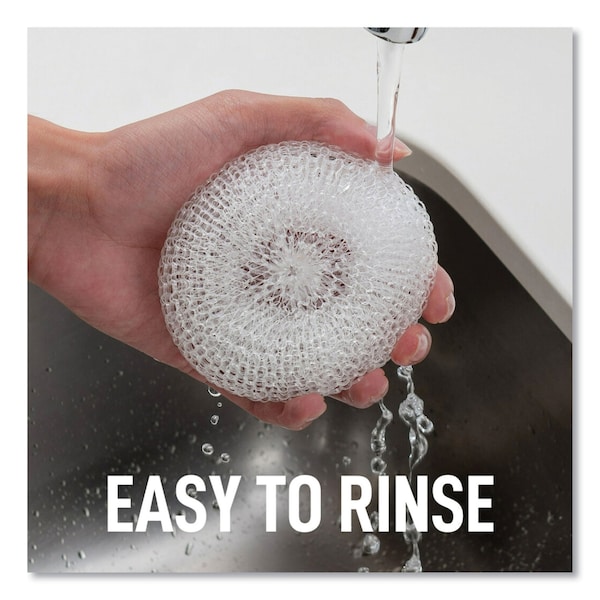 Scotch-Brite Greener Clean Recycled Scrubbing Circle, 3.5in. Diameter, 0.7in. Thick, White, 3PK - 7100282851