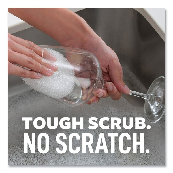 Scotch-Brite Greener Clean Recycled Scrubbing Circle, 3.5in. Diameter, 0.7in. Thick, White, 3PK - 7100282851