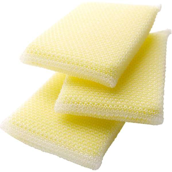 Scotch-Brite All Purpose Cleaning Pads, 2-39/64"x4-5/16"x1/2", YW, PK 24 - MMM7232FCT