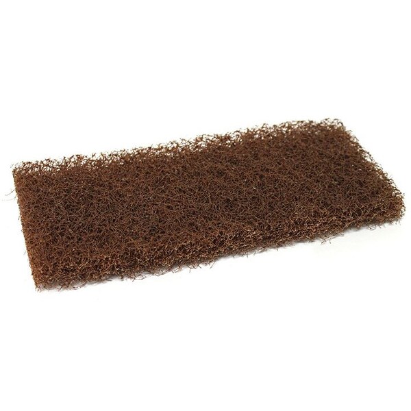 The Brush Man 10” Scrubbing Pad, Brown - Med/Aggressive Duty, 20PK - PAD10-BROWN