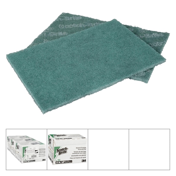 3M 3M Scotch-Brite Medium Duty Scouring Pad For Commercial Kitchen Cleaning 9 in. L 1 pk - 96