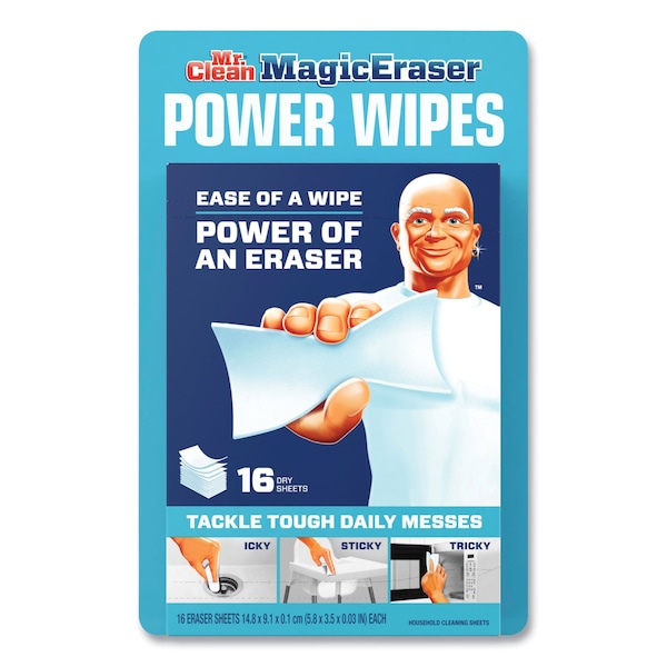 Mr. Clean Magic Eraser Sheets, 3.5 x 5.8, 0.03in. Thick, White, 16 Sheets, 4PK - 80759144