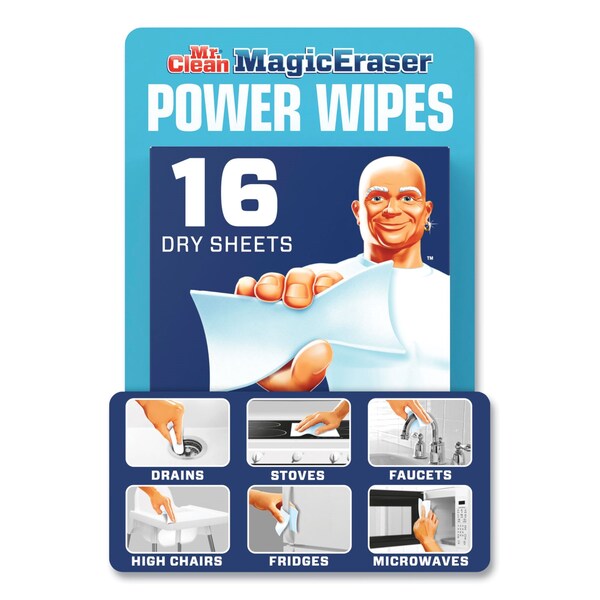 Mr. Clean Magic Eraser Sheets, 3.5 x 5.8, 0.03in. Thick, White, 16 Sheets, 4PK - 80759144