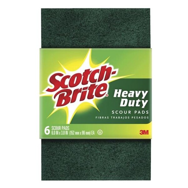 Scotch-Brite Scotch-Brite 1563721 Brite Heavy Duty Scour Pad; Pack of 6 - 1563721