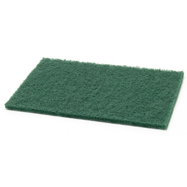 The Brush Man Green Medium Duty Hand Pad, 6” X 9” X 1/4”, Medium Duty, 60PK - PAD-HAND-GREEN