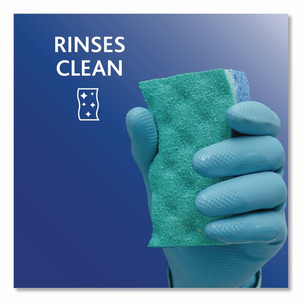 O-Cedar Scrunge Non-Scratch Scrub Sponge, 2.63in x 4.25in, 1in Thick, Green/Blue, 2PK - 169431PK