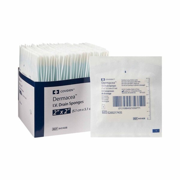 Dermacea I.V. Sponge 2 X 2 Inch Sterile 6-Ply, 1400PK - 441408