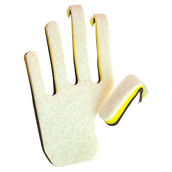 Popular Life Kleen Mitt Glove Refill, Fine Grade Scouring Pads, White Right Hand - PL-MS-KMWG-8-RHRF-36