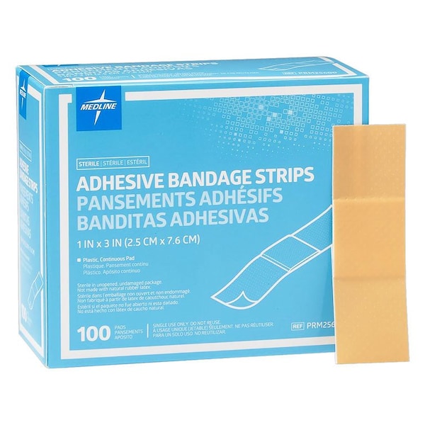 Medline Caring Non-Woven Sterile Drain Sponges, 1 in. x 3 in., 1200PK - PRM25600