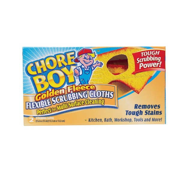 Chore Boy Chore Boy Golden Fleece Delicate	 Light Duty Scrubbing Cloths For All Purpose 5-1/4 in. L 2 pk - 10811435002173