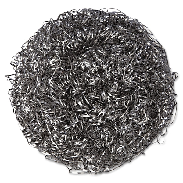 Kurly Kate Stainless Steel Scrubbers, Large, Steel Gray, PK72 - 6375650