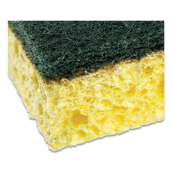 Amercareroyal Heavy-Duty Scrubbing Sponge, Yellow/Green, PK20 - RPP S740C/20