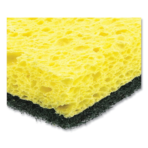 Amercareroyal Heavy-Duty Scrubbing Sponge, Yellow/Green, PK20 - RPP S740C/20