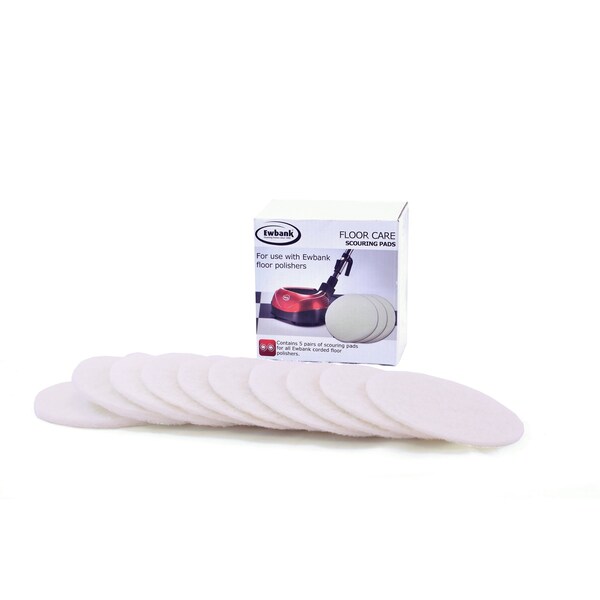 Ewbank White Scouring Pads for the EP170 and EPV1100 Floor Polishers         - EB0758