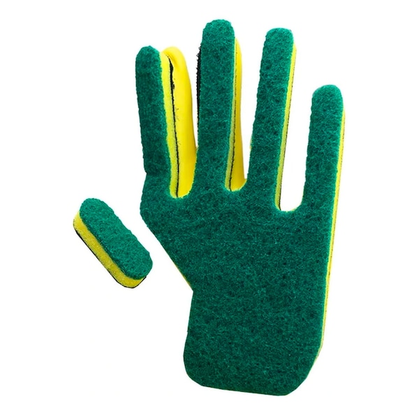 Popular Life Kleen Mitt Glove Refill, Medium Grade Scouring Pad, Green, Left Hand - PL-MS-KMGG-7-LHRF-36