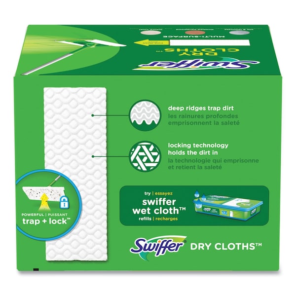 Swiffer Dry Refill Cloths, 8 x 10.4, White, 32 Cloths, 4PK - 80374620