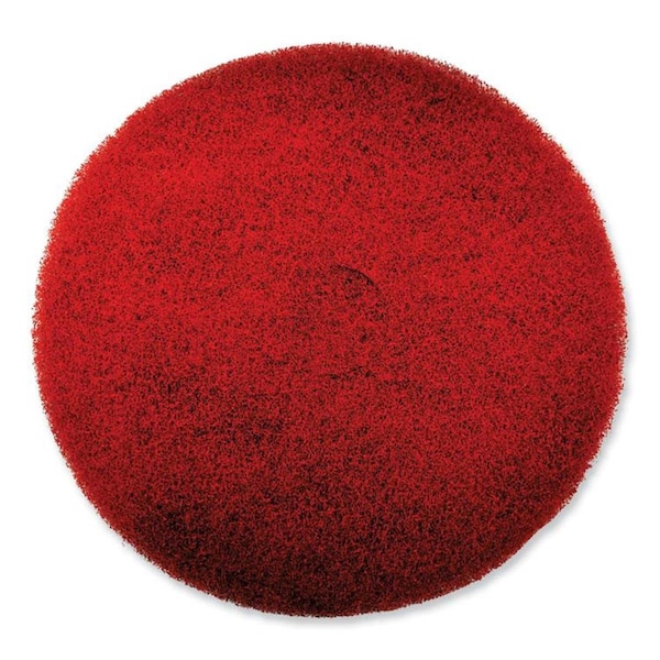 Sc Johnson Ez Care Heavy Duty Scrub Pad - 16 in. Dia. - Red & Gray, 5PK - SJN319310