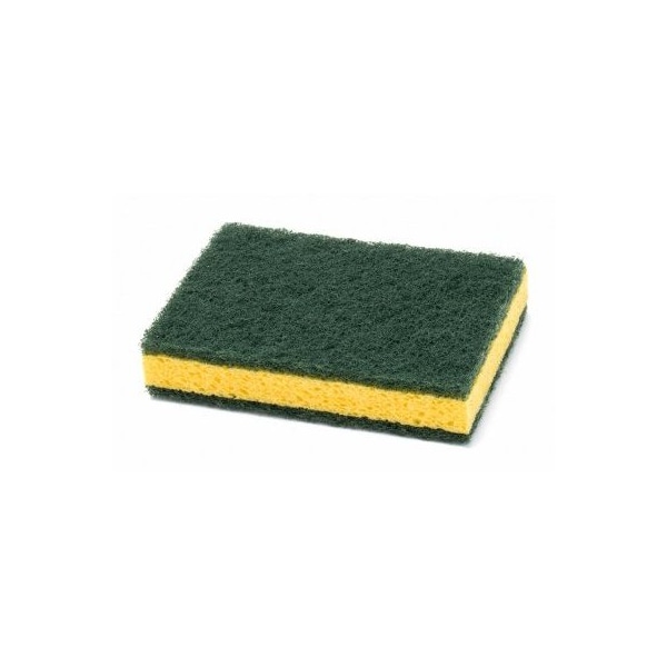 The Brush Man 6” Thick Sponge W/Green Scrub Pads On Each Side, 50PK - EPDM SPONGE 6