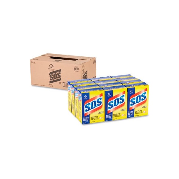 Clorox S.O.S Steel Wool Soap Pad, 180 Pads - 88320 - COX88320CT****