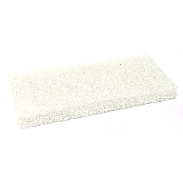 The Brush Man 10 in. Scrubbing Pad, White - Light Duty, 48PK - PAD10-WHITE