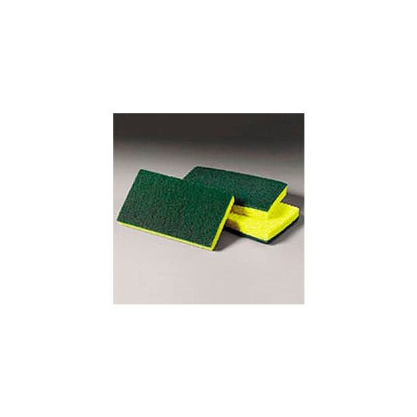 3M Scotch-Brite Medium Duty Scrubbing Sponge, Yellow/Green, 10 Sponges - 74CC - MMM74CC