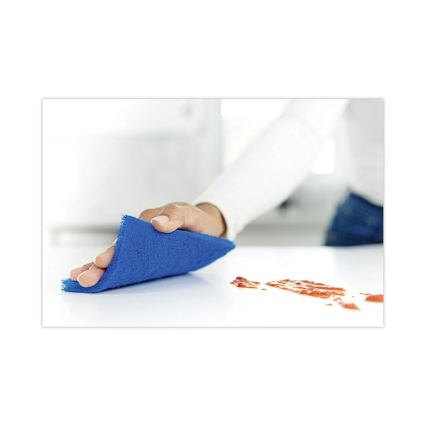 Scotch-Brite Non-Scratch Scour Pads, Size 3 x 6, Blue, PK10 - 62310