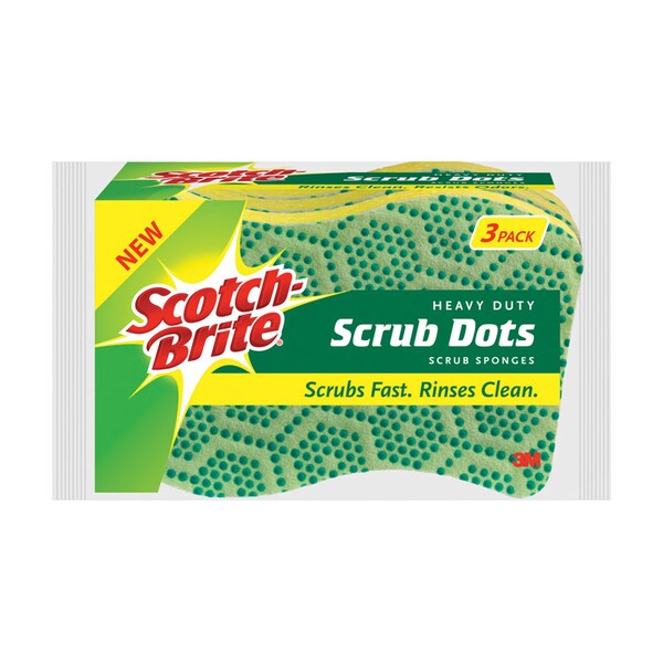 3M Scotch-Brite Heavy Duty Sponge For Pots and Pans 2.6 in. L 3 pk - 30303-8