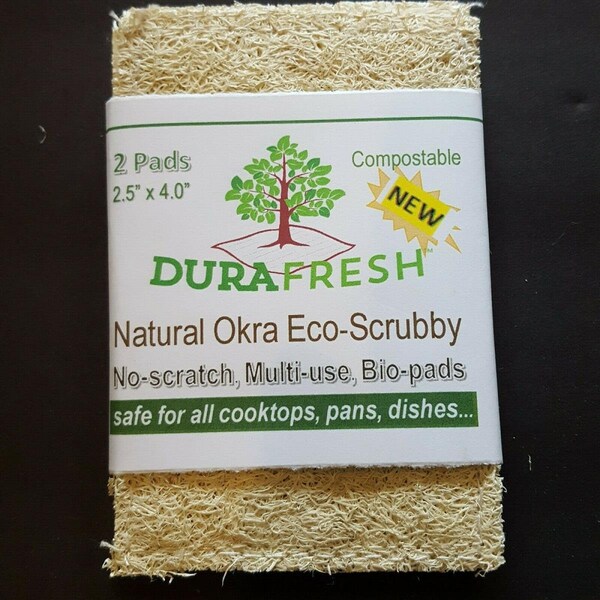 Tinkertools Natural Okra Eco Scrubby Pads, 2PK - TI3577735