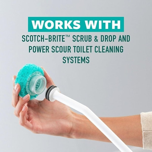 Scotch-Brite Power Scour Series Disposable Scrubbing Pad, Polyethylene, Teal, 8PK - 559-PS-RF-6