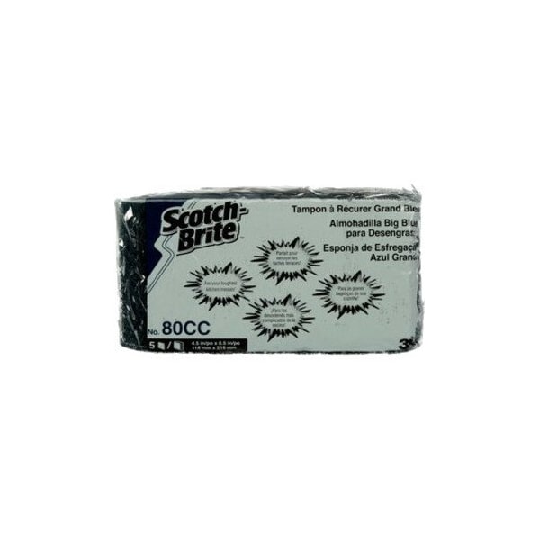 Scotch-Brite Scouring Pad, 4-1/2" L x 8-1/2" W, PK5 - 80CC